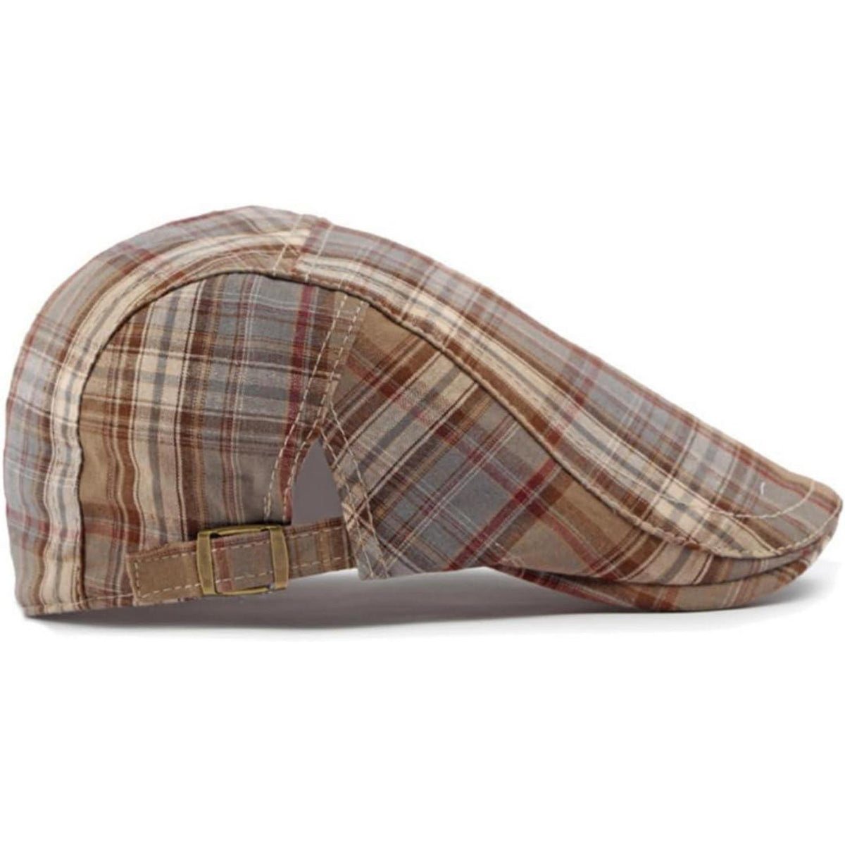 Karierte Schiebermütze Herren Damen Sommer Flatcap Vintage