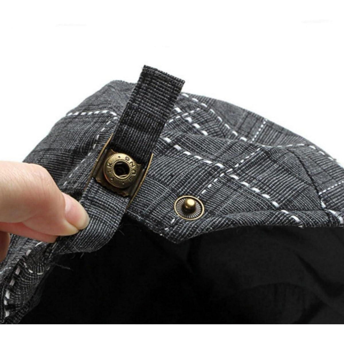 Karierte Schiebermütze Herren Damen Vintage Flatcap Newsboy Cap