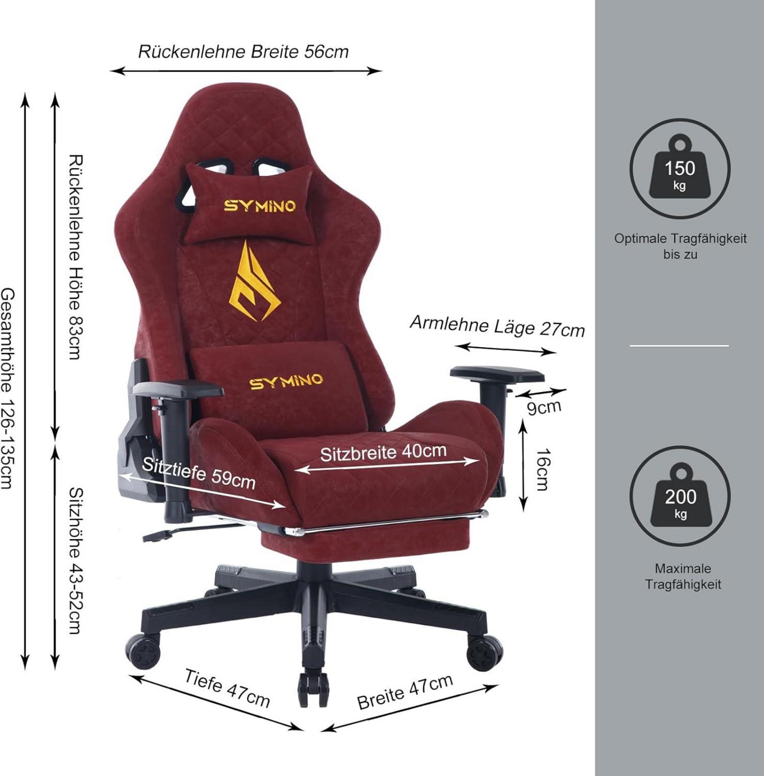 Gaming Stuhl Ergonomisch Bürostuhl Rennstuhl-Design Vintage-PU-Leder