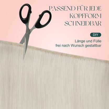Echthaar Tressen Weißblond 40cm – Natürliche Haarverlängerung