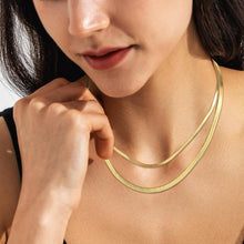 Damen Schlangenkette Edelstahl Gold 41-51cm 5mm