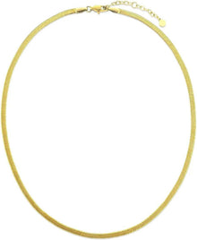 Schlangenkette Edelstahl Flach Franco Gold 41-51cm Verstellbar