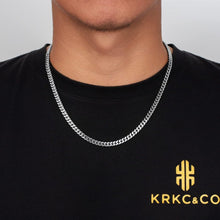 KRKC&CO Damen Schlangenkette Edelstahl 5mm Silber Gold