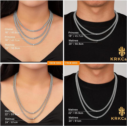 Schlangenkette Damen 3mm/5mm Flache Franco Kette Edelstahl Silber Gold 41-51cm