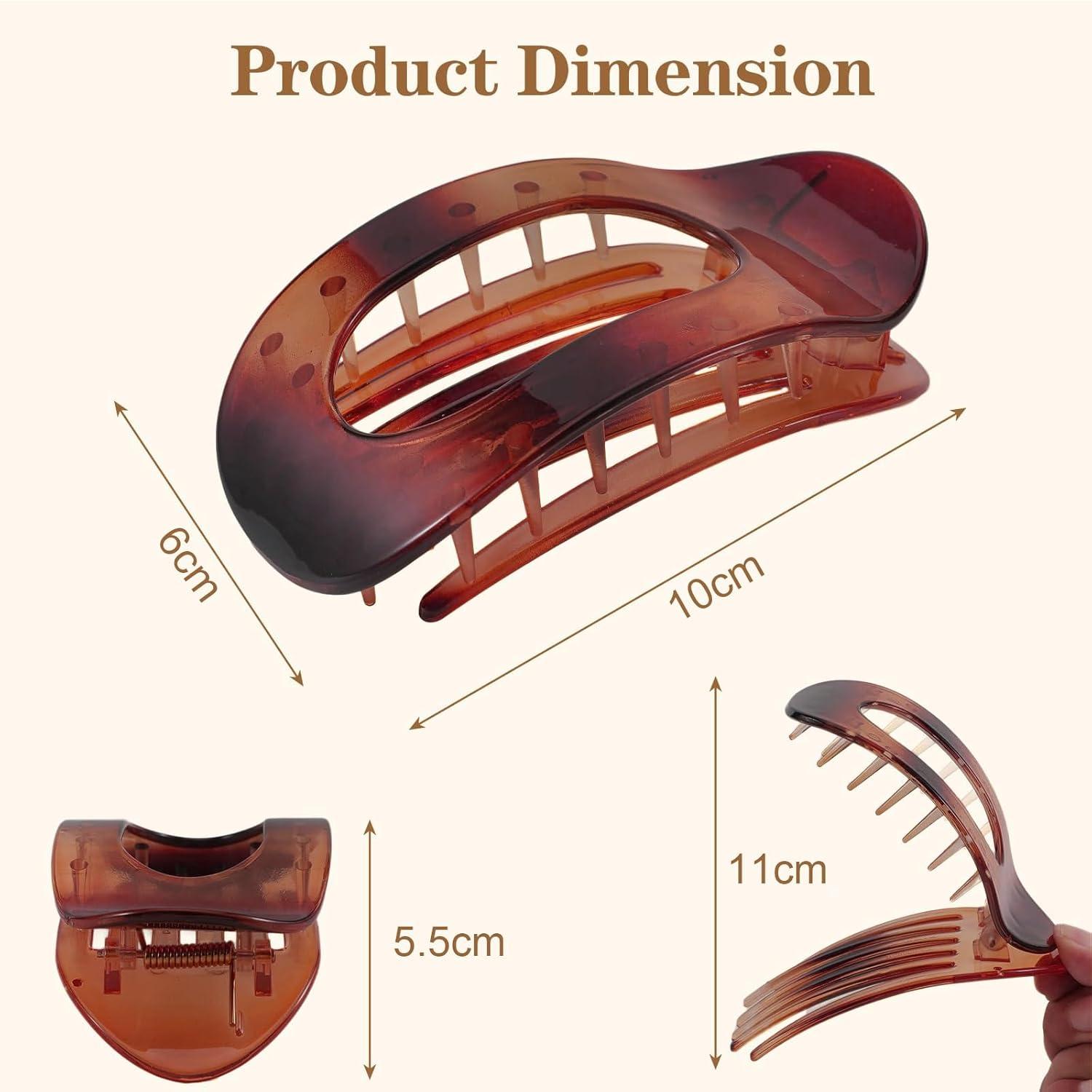 Yeomju 4-teilige Flache Haarklammern für Damen, starker