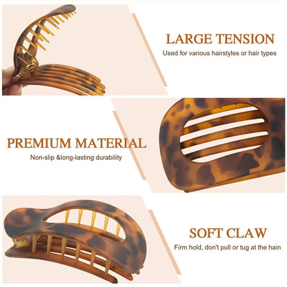 Yeomju 4 Stück Haarklammern für Damen, Haarspange Flach, Farbmix