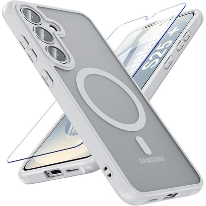 Magnetische Schutzhülle für Samsung Galaxy S25 Plus, Matt, MagSafe, Grau