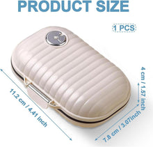 Pillendose Tabletten Organizer 7 Fächer Wasserdicht Beige