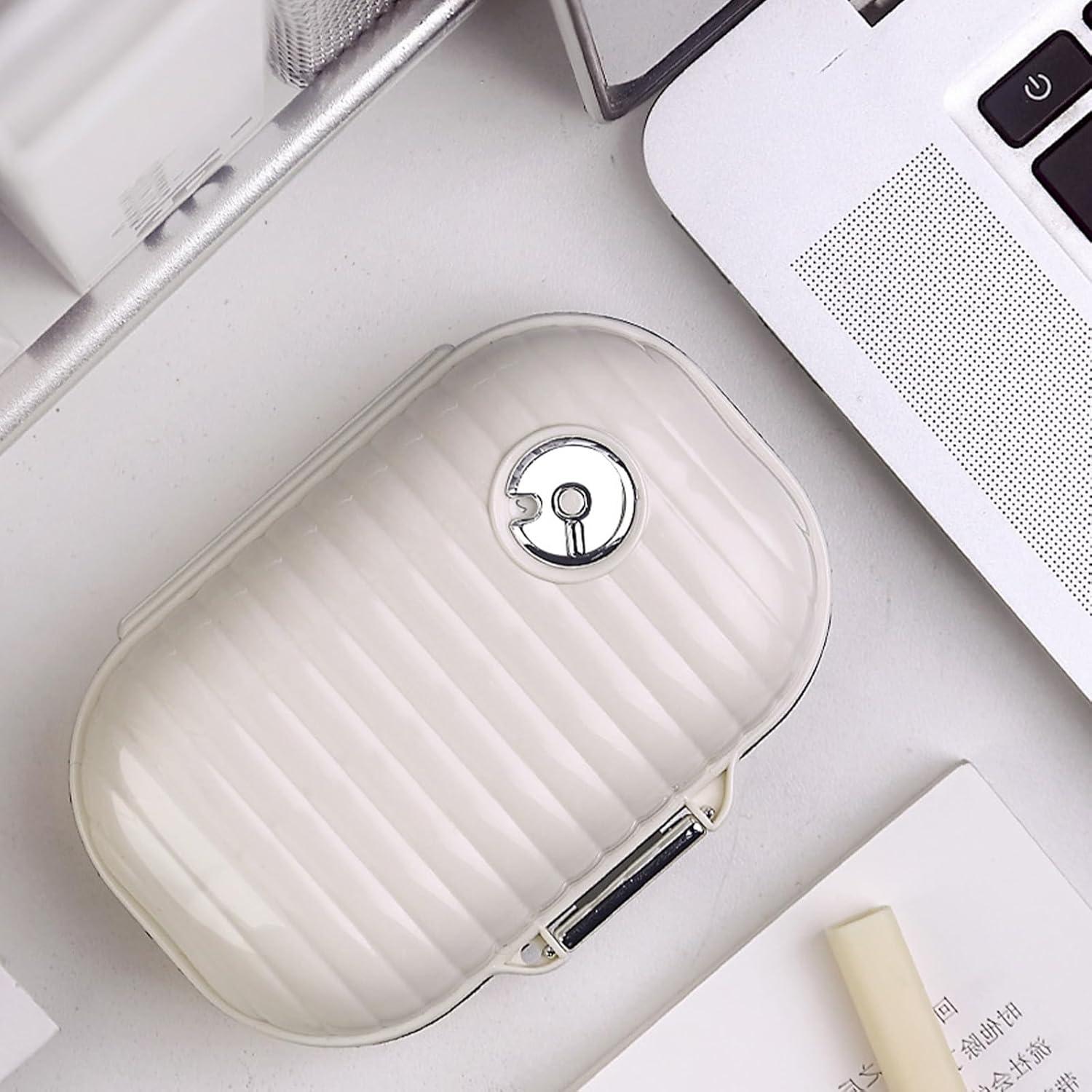 7 Tage Pillendose Tabletten Organizer Tragbar Faltbar Reise Beige