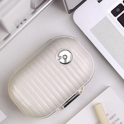 7 Tage Pillendose Tabletten Organizer Tragbar Faltbar Reise Beige