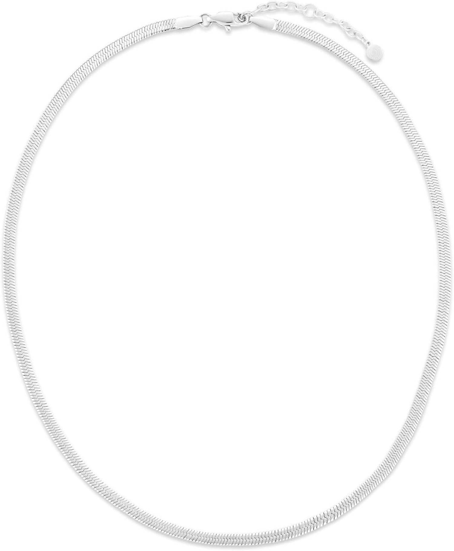 Schlangenkette Edelstahl Flache Franco Kette Silber Gold 3mm