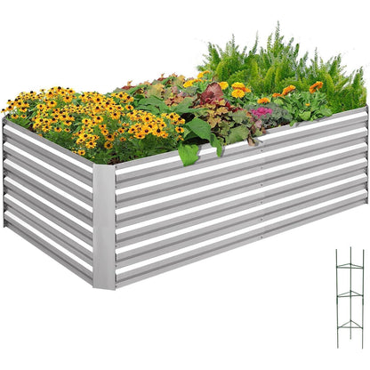 Hochbeet aus Metall 180x90x56cm Kräuterbeet Tomatenkäfigen