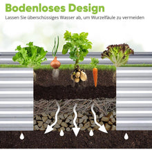 Hochbeet aus Metall 180x90x56cm Kräuterbeet Tomatenkäfigen