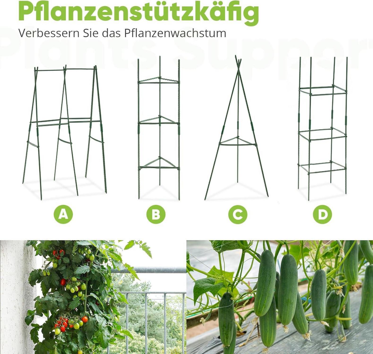 Hochbeet Metall wetterfest Pflanzkasten 244x122x56cm Tomatenkäfigen