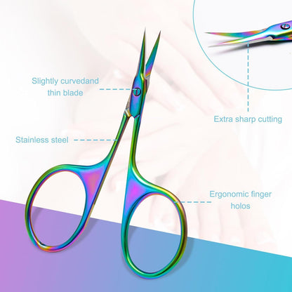 Professionelle Nagelhautschere Extra Fein mit Gebogener Spitze Edelstahl