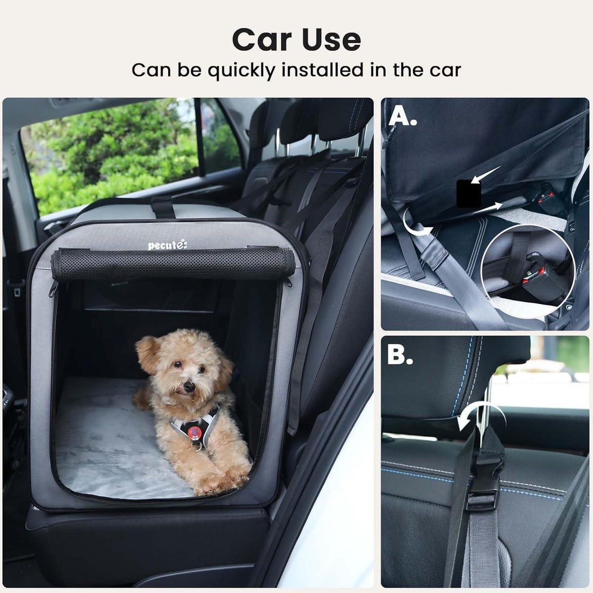Faltbare Hundetransportbox 61x52x45cm – Stabil & Atmungsaktiv