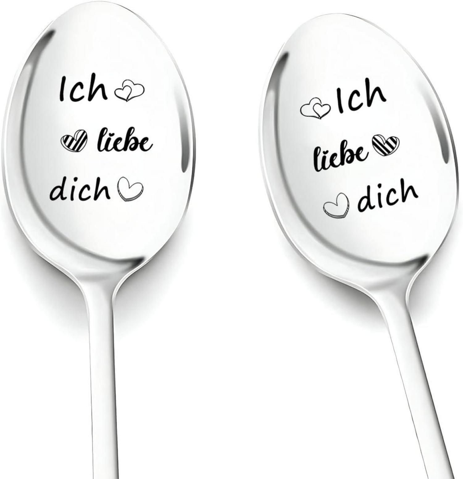 Gravierte Kaffeelöffel - Paar Liebeslöffel mit Gravur