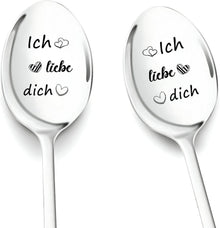 Gravierte Kaffeelöffel - Paar Liebeslöffel mit Gravur