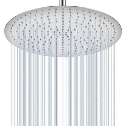 40cm Regendusche Edelstahl, Wasserfall Duschkopf mit 230 Düsen
