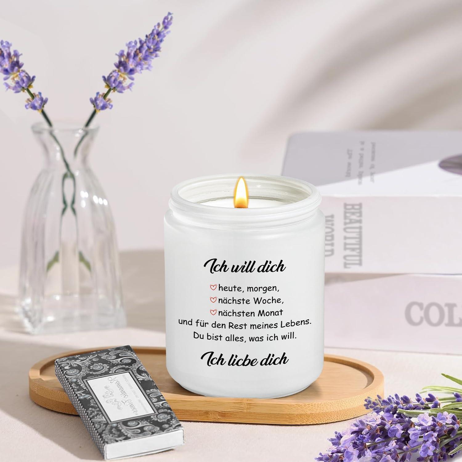 Valentinstag Jahrestag Geschenk Ich Liebe Dich Lavendel Duftkerze