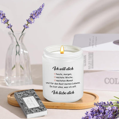Valentinstag Jahrestag Geschenk Ich Liebe Dich Lavendel Duftkerze
