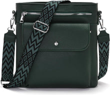 Umhängetasche Damen Mittelgroß Crossbody Bag 3 Reißverschlusstaschen