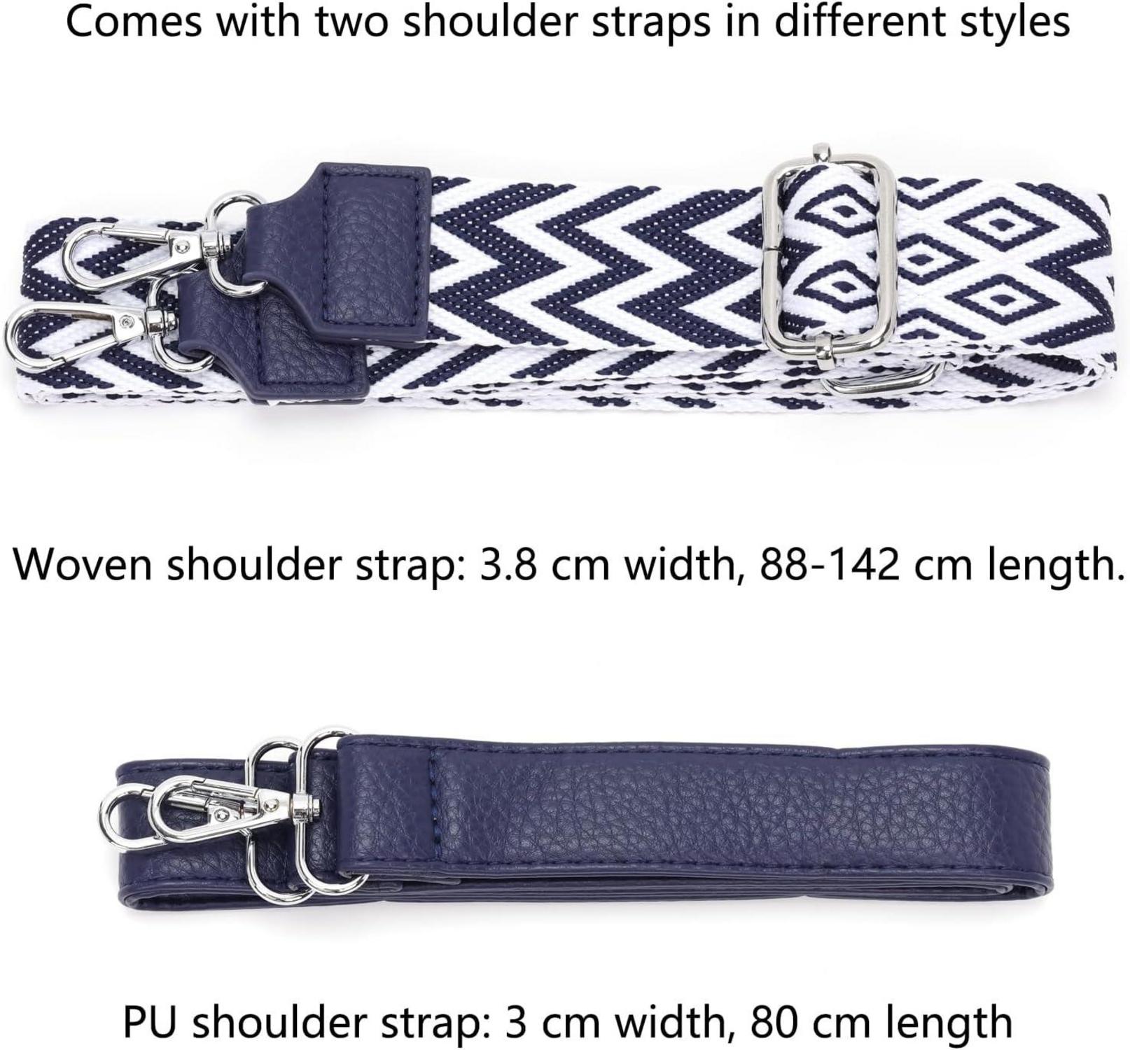 Umhängetasche Damen Mittelgroß Crossbody Bag 3 Reißverschlusstaschen