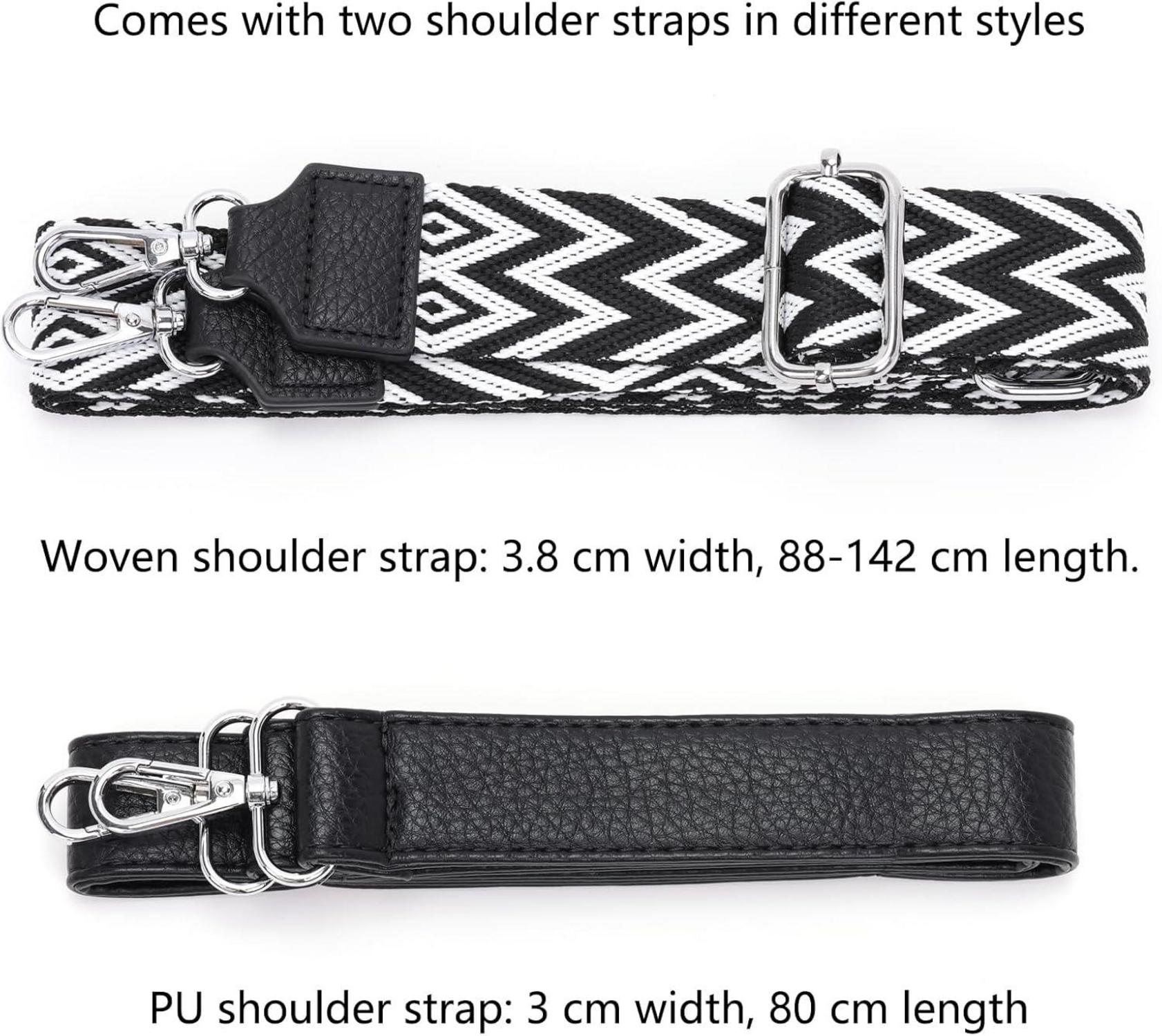 Umhängetasche Damen Mittelgroß Crossbody Bag 3 Reißverschlusstaschen