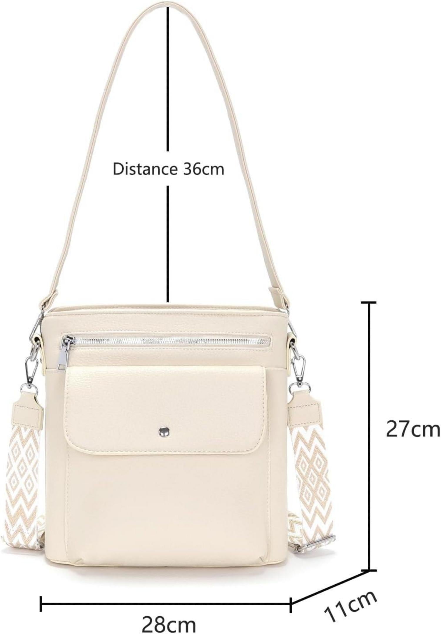 Umhängetasche Damen Mittelgroß Schwarz Crossbody Bag