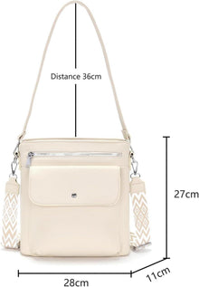 Umhängetasche Damen Mittelgroß Schwarz Crossbody Bag
