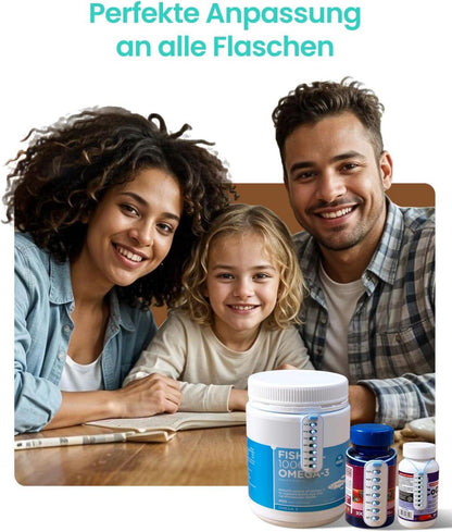 Pillen-Erinnerung Halskette Klebezettel 4er-Pack blau/grün