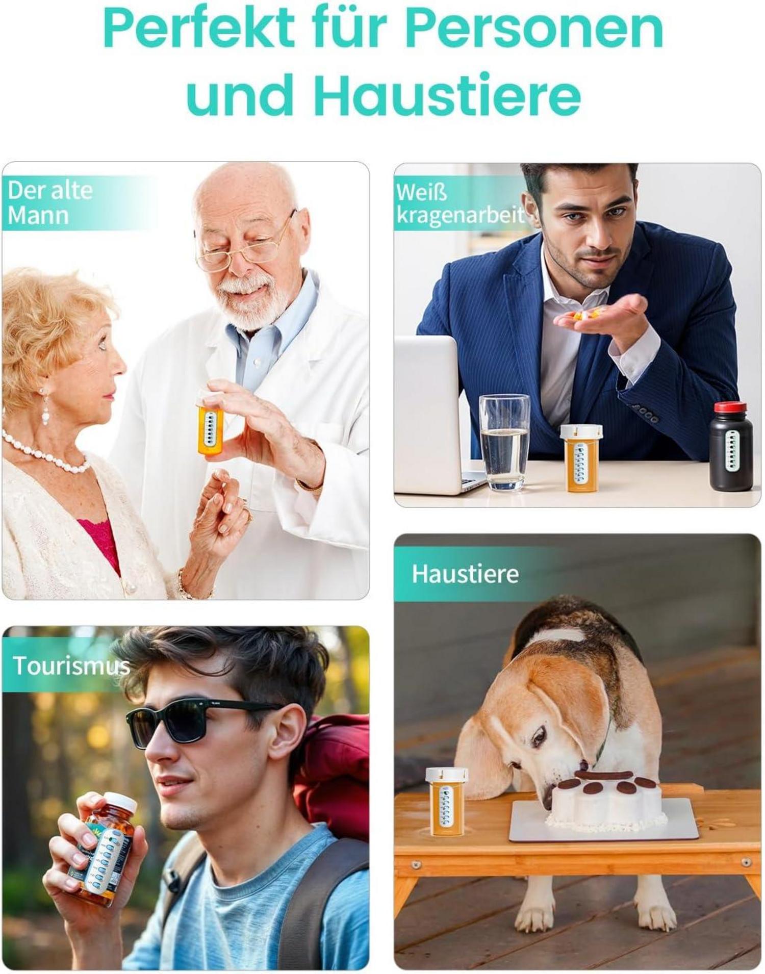 Doruimi Medikamenten-Tracker Erinnerung Halskette Klebezettel 4er Set