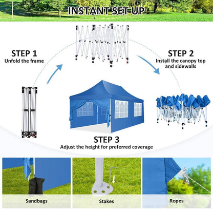 COBIZI Faltpavillon 3x6m Wasserdicht Stabil Winterfest mit 6