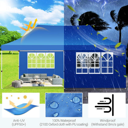 Faltpavillon Wasserdicht Stabil Winterfest 3x6m Pop-Up Partyzelt