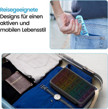 Tablettenbox 7 Tage Pillendose 3 Fächer Schwarz