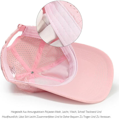Atmungsaktive Baseball Cap Herren Damen Sommer Mesh Rosa
