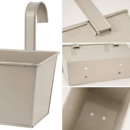 Hängende Metall Blumentöpfe für Balkon und Garten 4er Set 26cm Hängetöpfe