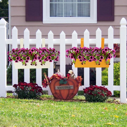 Hängende Blumentöpfe Metall für Balkon Zaun - Blumenkasten 4er Set