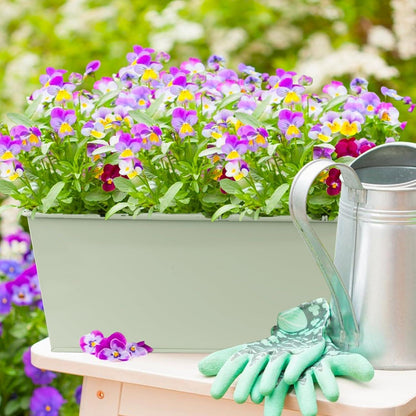 4er Set Hängende Blumentöpfe Balkon Garten Metall Pflanzentöpfe 26cm