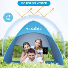 Strandmuschel Pop Up Zelt, UV Schutz Sonnenschutz, Tragbar