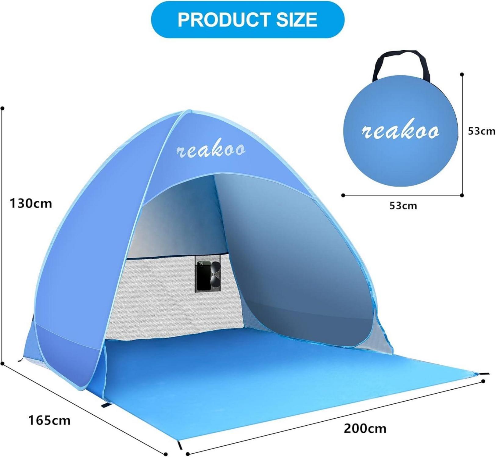 Strandmuschel Pop Up Strandzelt UV Schutz Tragbar Groß Windschutz