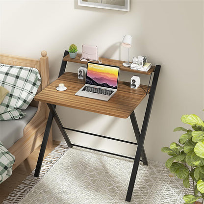 Klappschreibtisch 70cm mit Monitorständer, Espresso