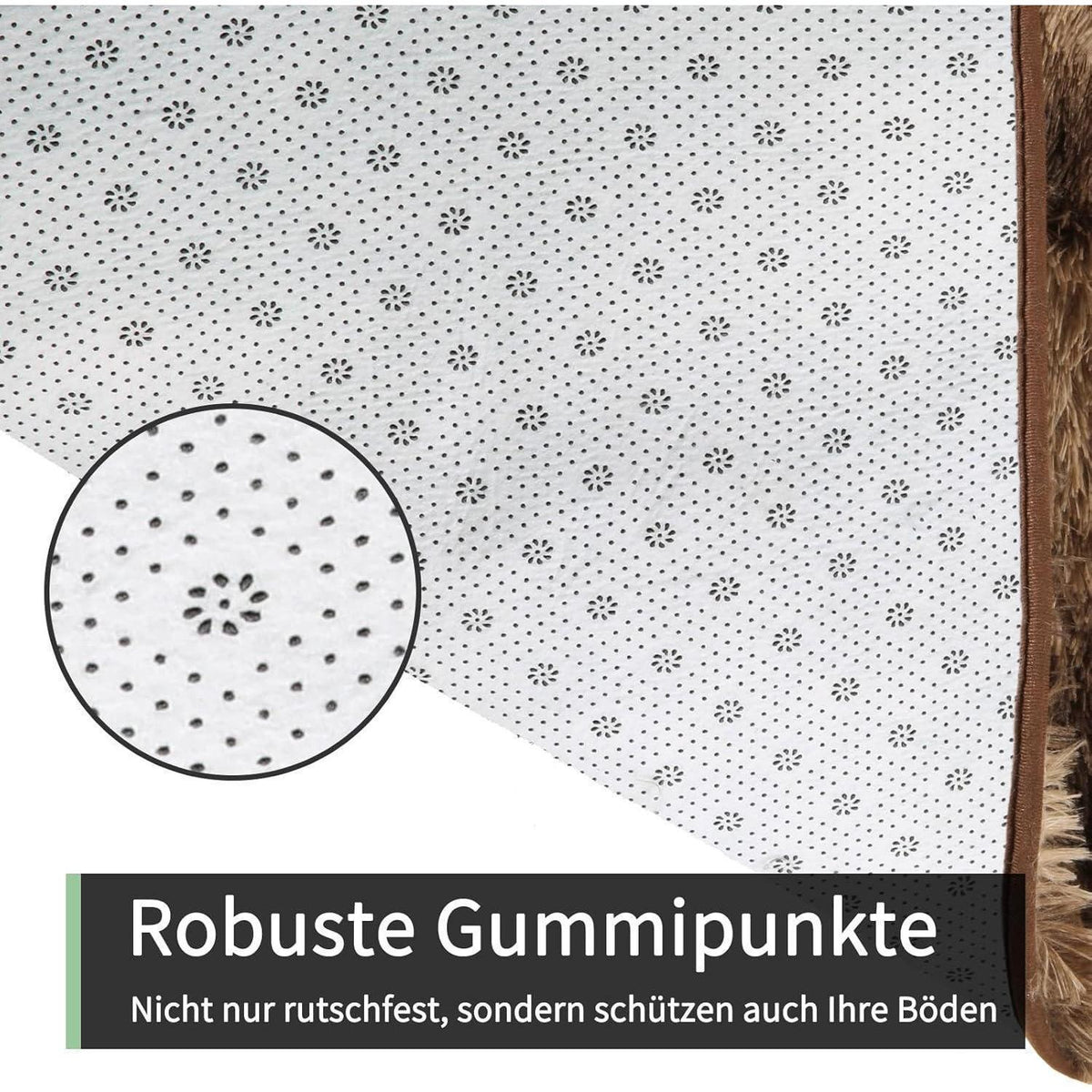 Hochflor Teppich Braun 275x370 – Flauschiger Wohnzimmerteppich