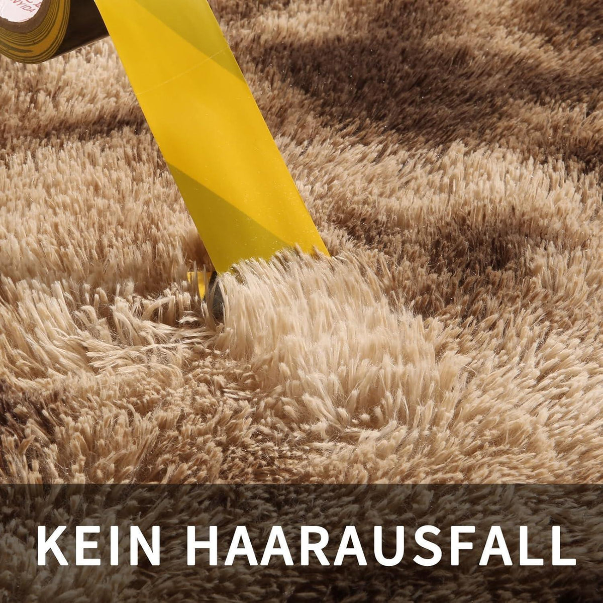 Hochflor Teppich Braun 275x370 – Flauschiger Wohnzimmerteppich