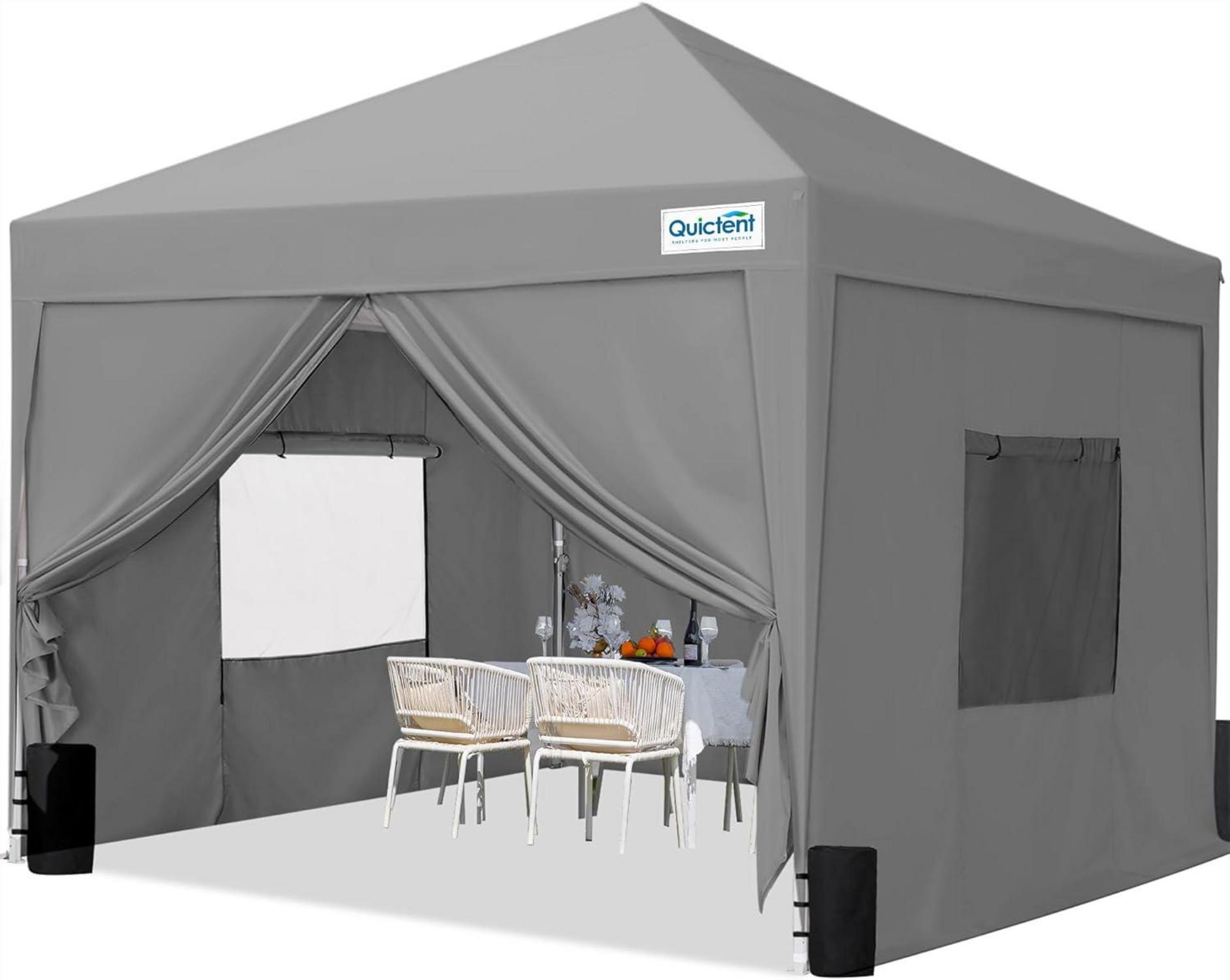Stabiler Faltpavillon mit 4 Seitenteilen, Wasserdicht, Winterfest
