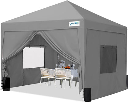 Stabiler Faltpavillon mit 4 Seitenteilen, Wasserdicht, Winterfest