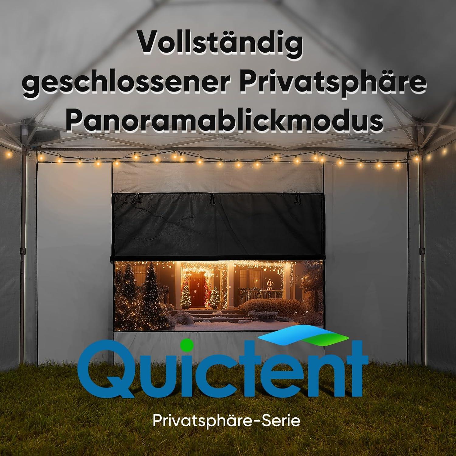 Faltbarer Pavillon 3x3m mit 4 Seitenwände Wasserdicht Grau