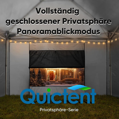 Faltbarer Pavillon 3x3m mit 4 Seitenwände Wasserdicht Grau