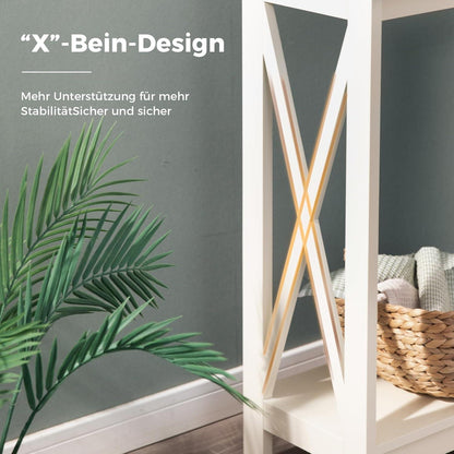 Schmaler Konsolentisch Ablageregalen 2-stöckig Eingang Wohnzimmer