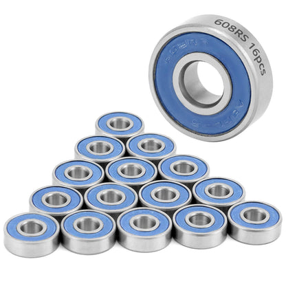 Kugellager 608RS ABEC 9 Doppelt Geschirmt 16er Pack